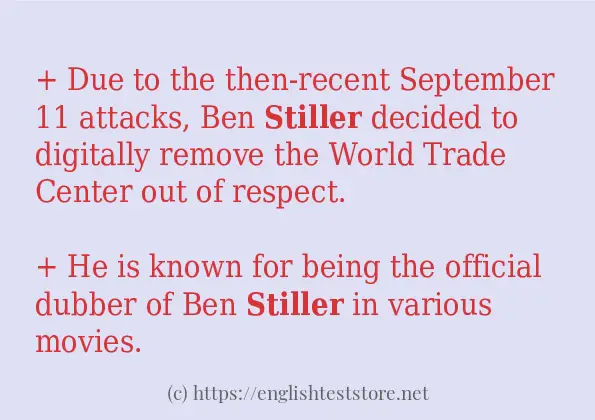 In sentence examples of stiller In sentence examples of stiller
