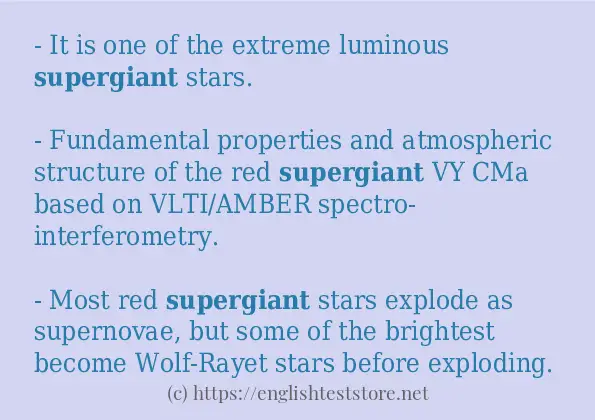 In-sentence examples of supergiant