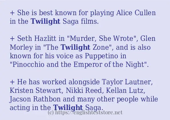 In-sentence examples of twilight