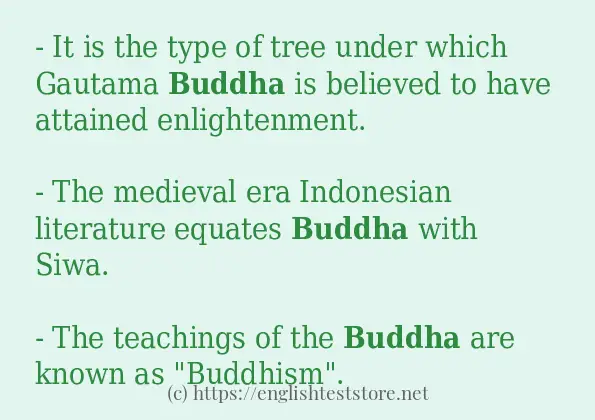 In sentence use of buddha