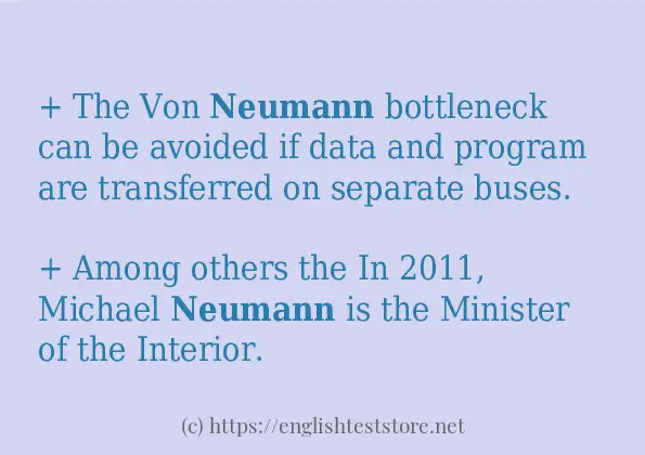 In sentence use of neumann