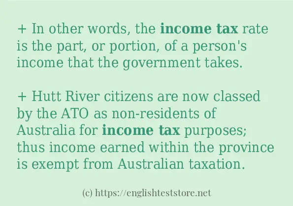 Income tax in-sentences