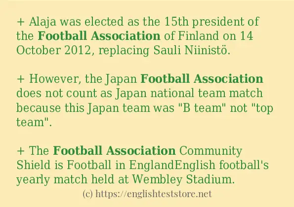 Make sentence of Football Association