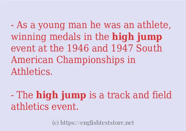 Make sentence of High jump