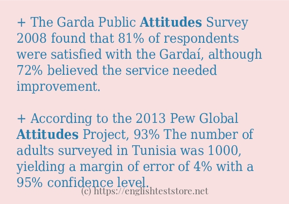 Make sentence of attitudes