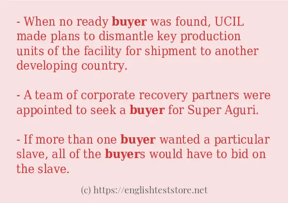 Make sentence of buyer
