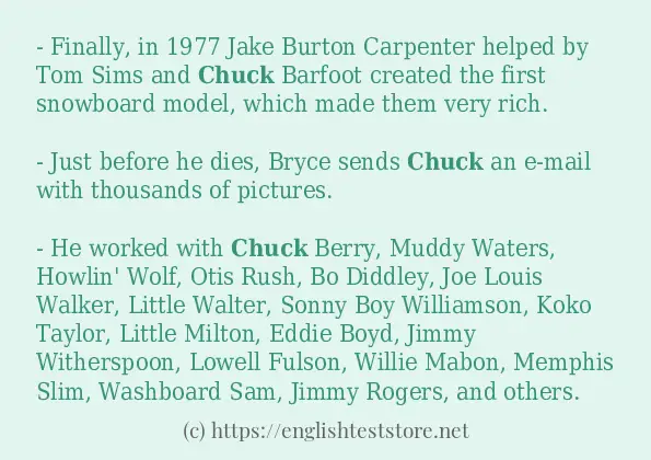 Make sentence of chuck