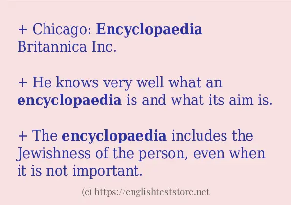 Make sentence of encyclopaedia