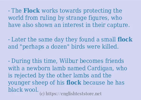 Make sentence of flock