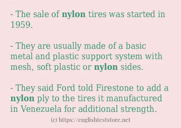 Make sentence of nylon
