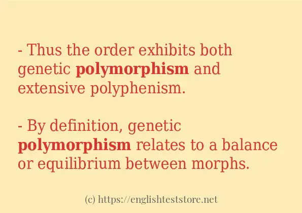 Make sentence of polymorphism