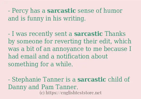 Make sentence of sarcastic