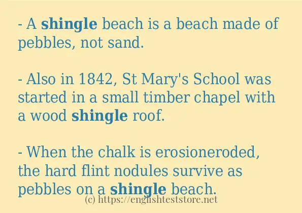 Make sentence of shingle