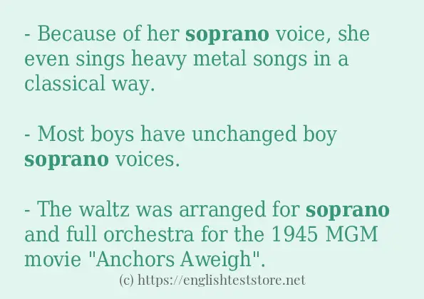 Make sentence of soprano