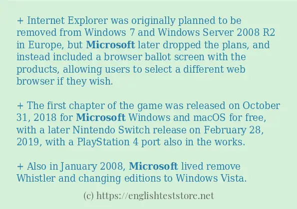 Microsoft use in sentences