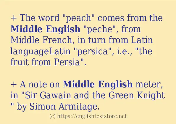 Middle english - sentence examples