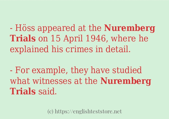 Nuremberg trials in-sentences