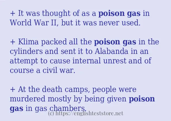 Poison gas some ways to use