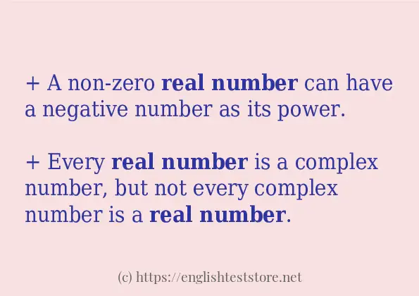 Real number in-sentences