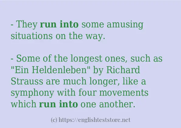 Run into use in sentences