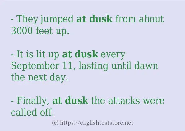 dusk definition example