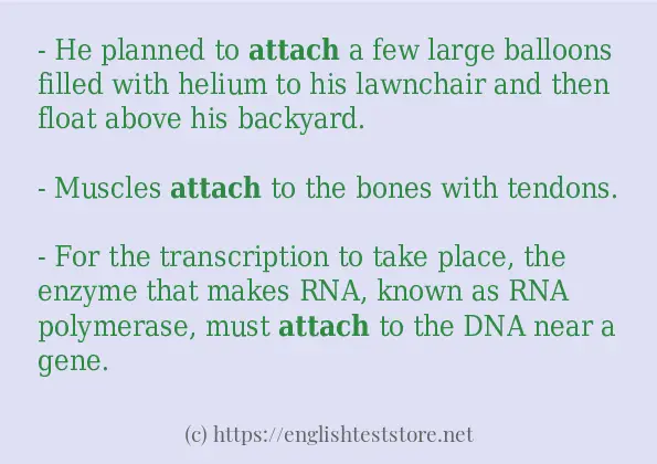 Sentence example of attach