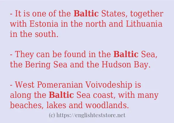 Sentence example of baltic
