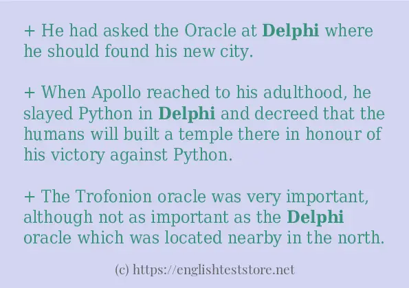 Sentence example of delphi