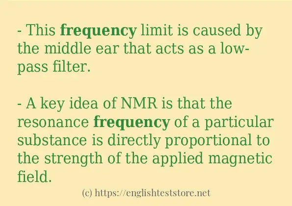 Sentence example of frequency