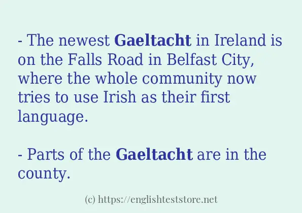 Sentence example of gaeltacht