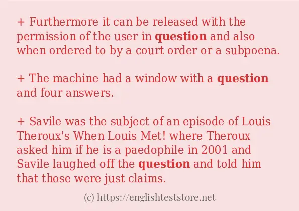 Sentence Example Of question EnglishTestStore Blog