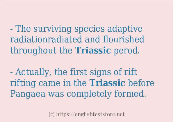 Sentence example of triassic