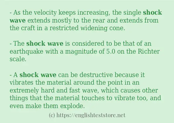 Shock wave example in sentences