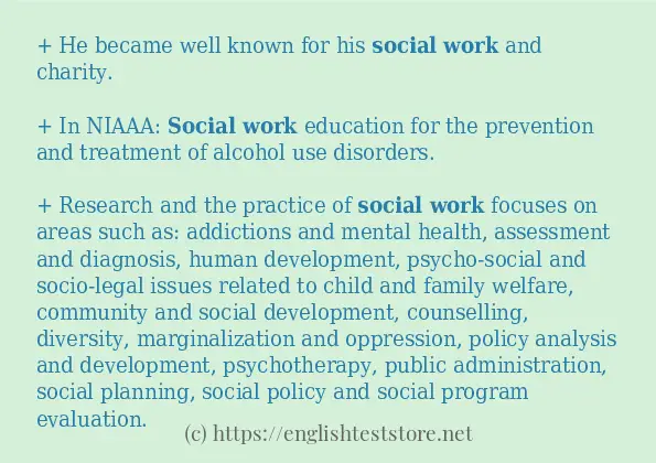Social work some ways to use