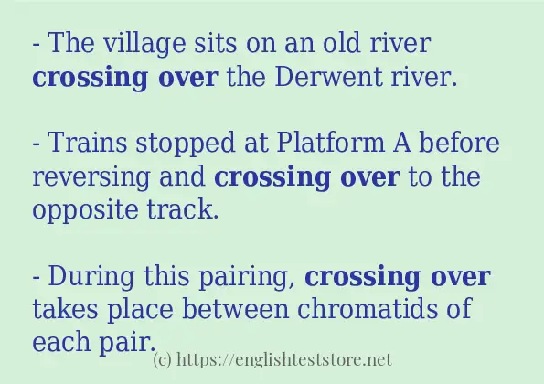 Some example sentences of Crossing over