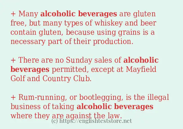 Some example sentences of alcoholic beverages