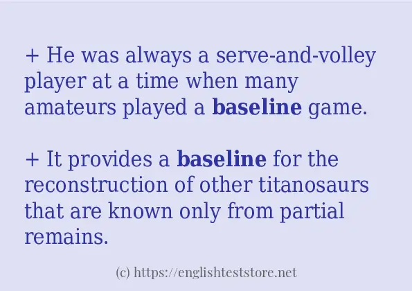 Some example sentences of baseline