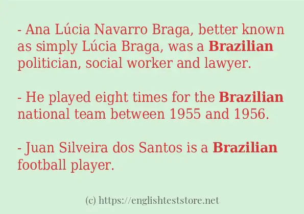 Some example sentences of brazilian