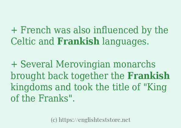 Some example sentences of frankish