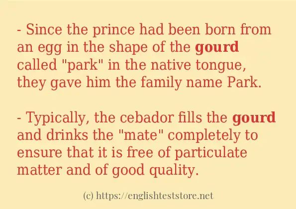 Some example sentences of gourd