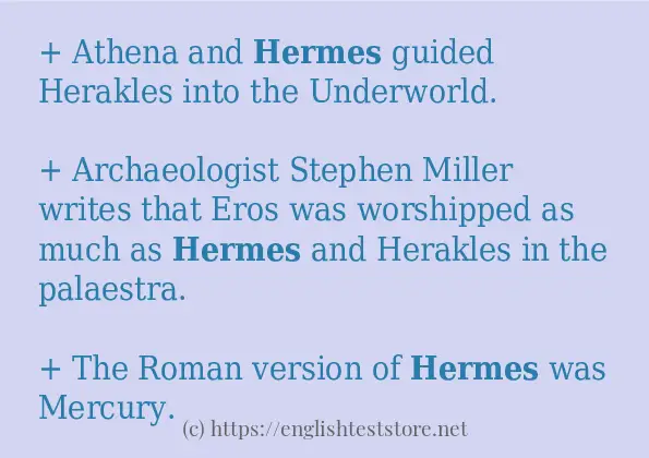 Some example sentences of hermes