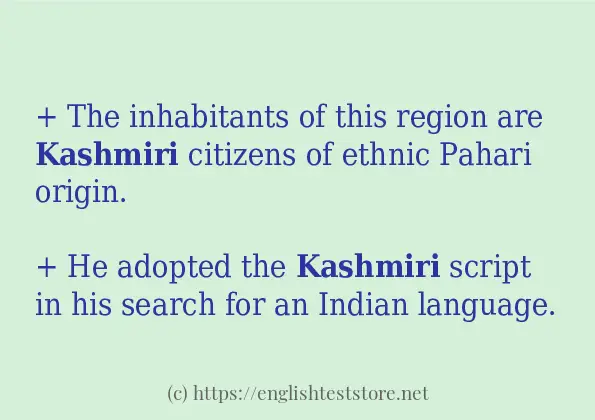 Some example sentences of kashmiri