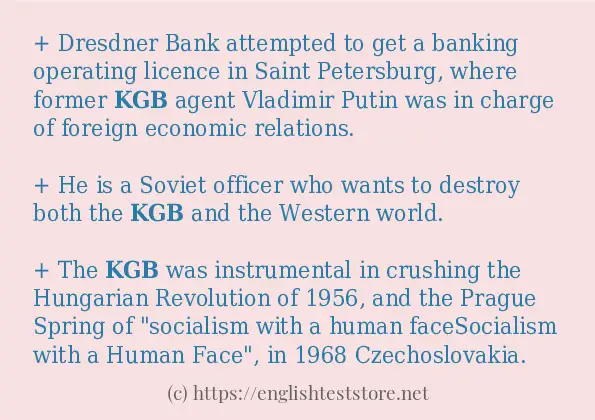Some example sentences of kgb