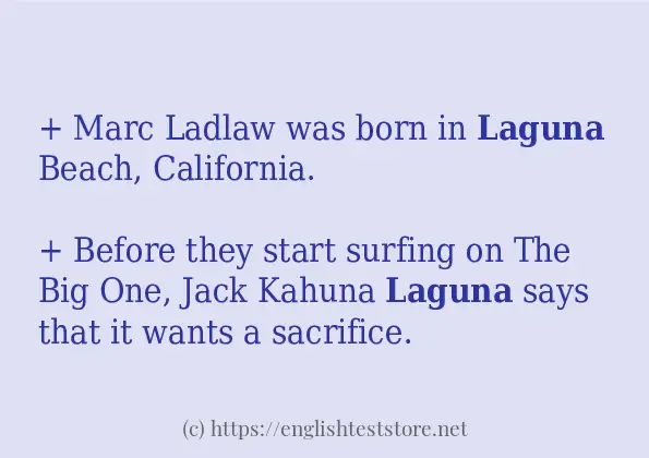 Some example sentences of laguna