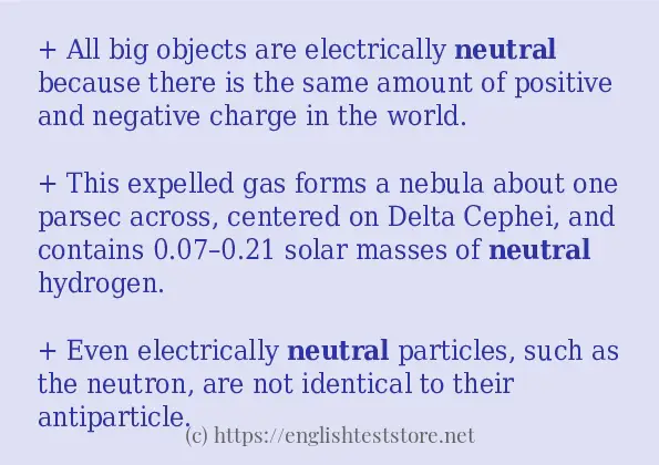 Some example sentences of neutral