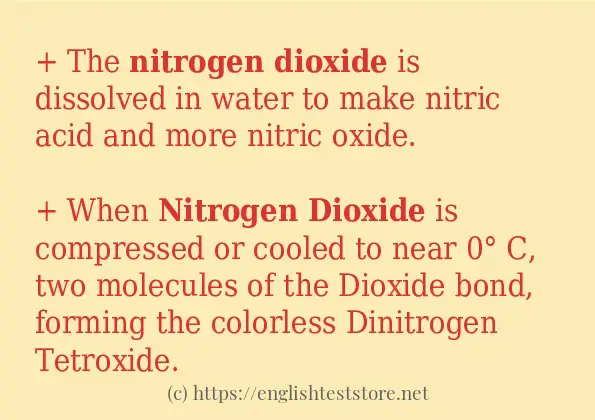 Some example sentences of nitrogen dioxide