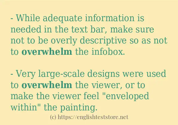 Some example sentences of overwhelm