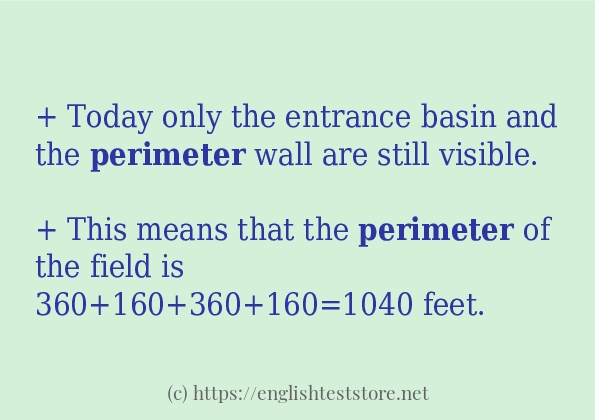 Some example sentences of perimeter