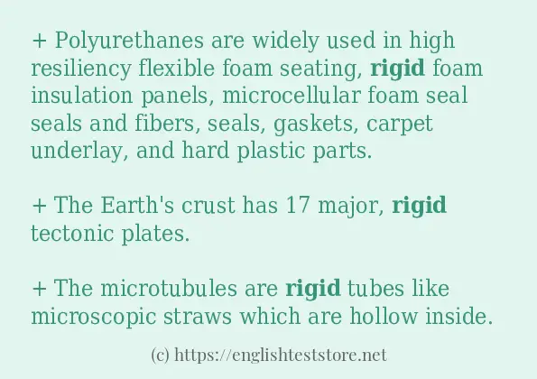 Some example sentences of rigid