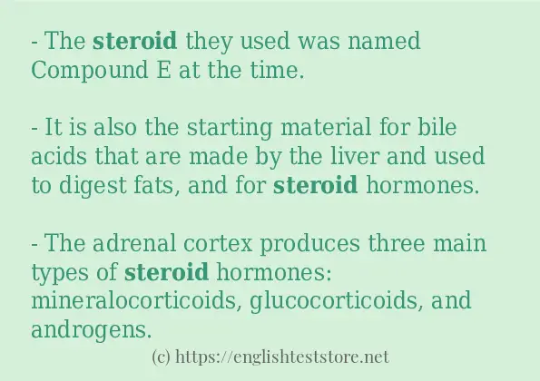 Some example sentences of steroid